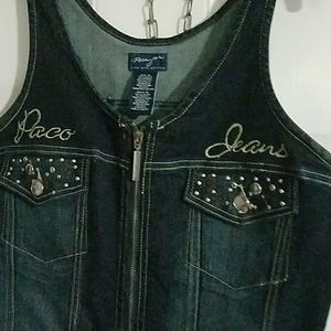 Stretched Denim Capri Jeans Jumper